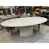 Oval Travertine Dining Table