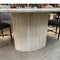 Oval Travertine Dining Table