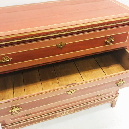 Vintage Painted Baltic Pine Tall Boy Chest Of Drawers