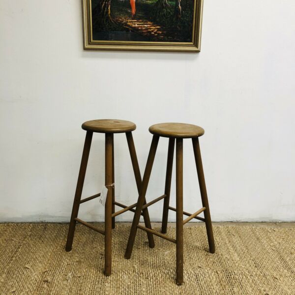 Pair Of Classic Timber Stools