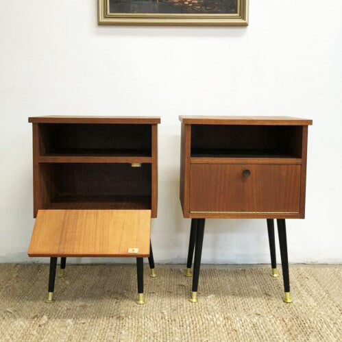 Pair Of Mid Century Bedside Tables c1960