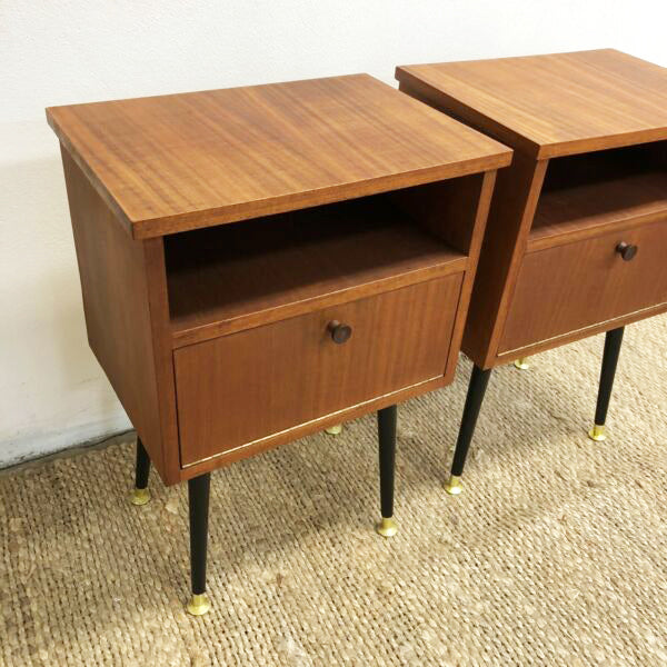 Pair Of Mid Century Bedside Tables c1960