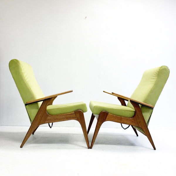 Pair Of Mid Century Fler SC 55 Armchairs