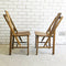 Pair Of Vintage Rustic Farmhouse Wooden Chairs