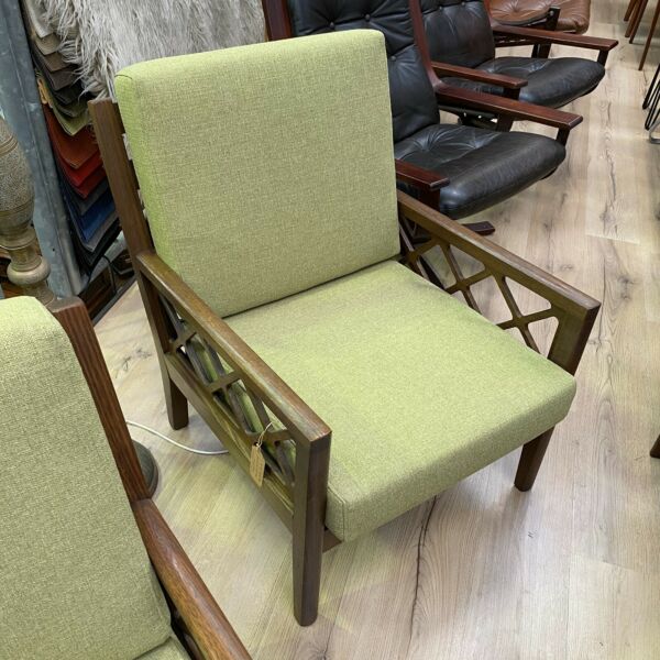 Pair of Mid Century Avalon Chairs Restored Armchairs