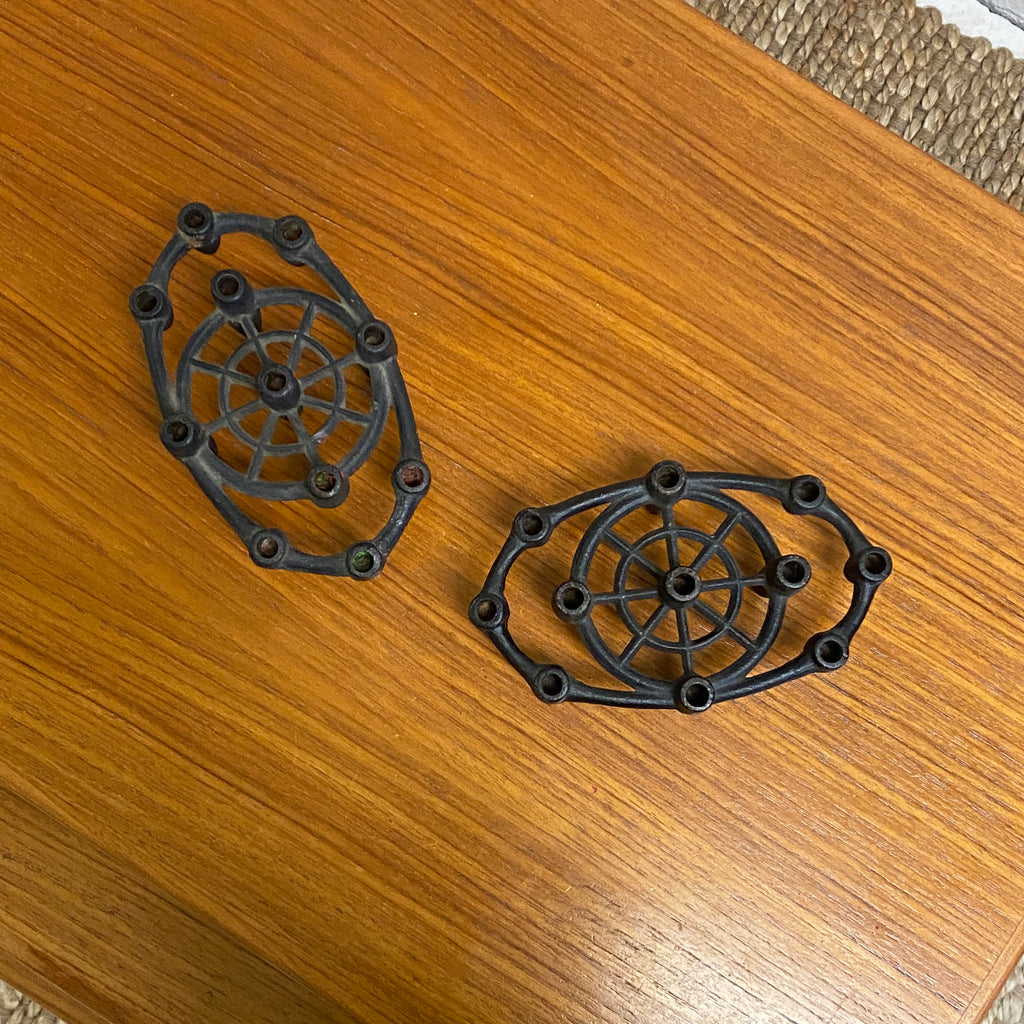Vintage Brutalist Cast Iron Candle/Taper holder