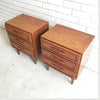 Pair of Mid Century Burges Bedside Chest Drawer Table