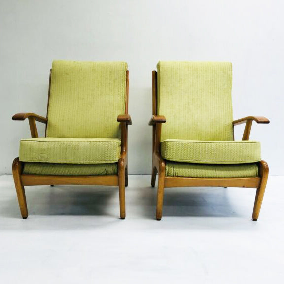 Pair of Mid Century Don Rex ‘Speed Frame’ Armchairs