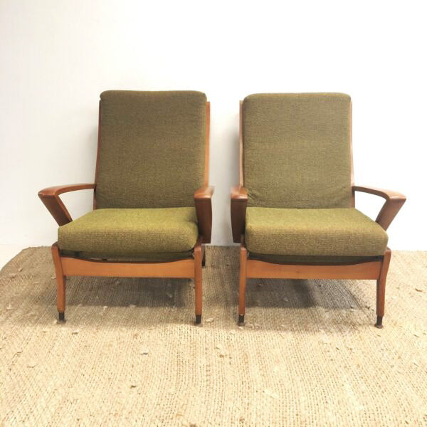 Pair of Mid Century ‘Wrightbilt’ Armchairs