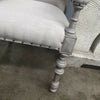 Pair of Newly Upholstered Linen French Provincial style Throne Chairs
