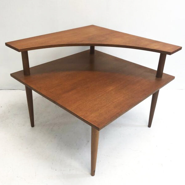 Parker Mid Century 2 Tier Corner Table