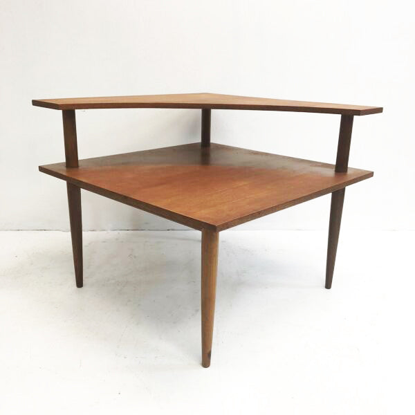 Parker Mid Century 2 Tier Corner Table