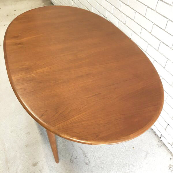 Parker Mid Century Teak Oval Dining Table Restored