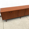 Restored Long Mid Century Teak Parker Nordic Cats Eye Sideboard