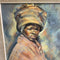 Mid Century Original Pastel Art Portrait of a Lady From Africa