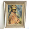 Mid Century Original Pastel Art Portrait of a Lady From Africa