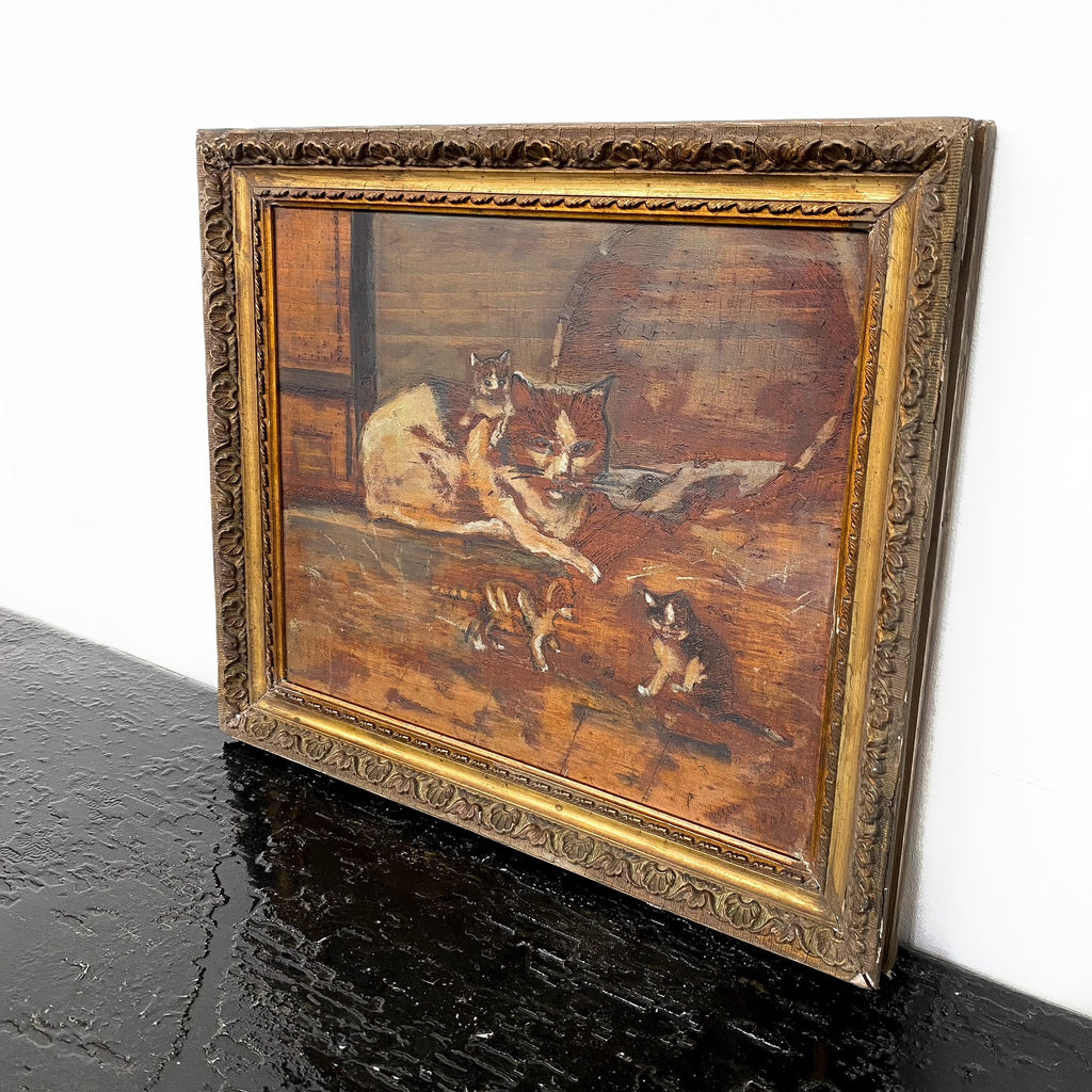 Pyrogravure c1908 in Original Frame by Claire Borch