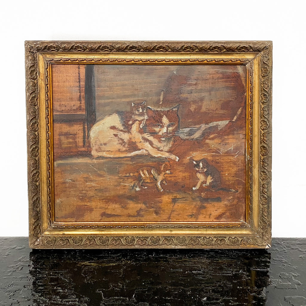 Pyrogravure c1908 in Original Frame by Claire Borch