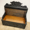 Antique Neo Renaissance Revival Gothic Carved Bench Seat