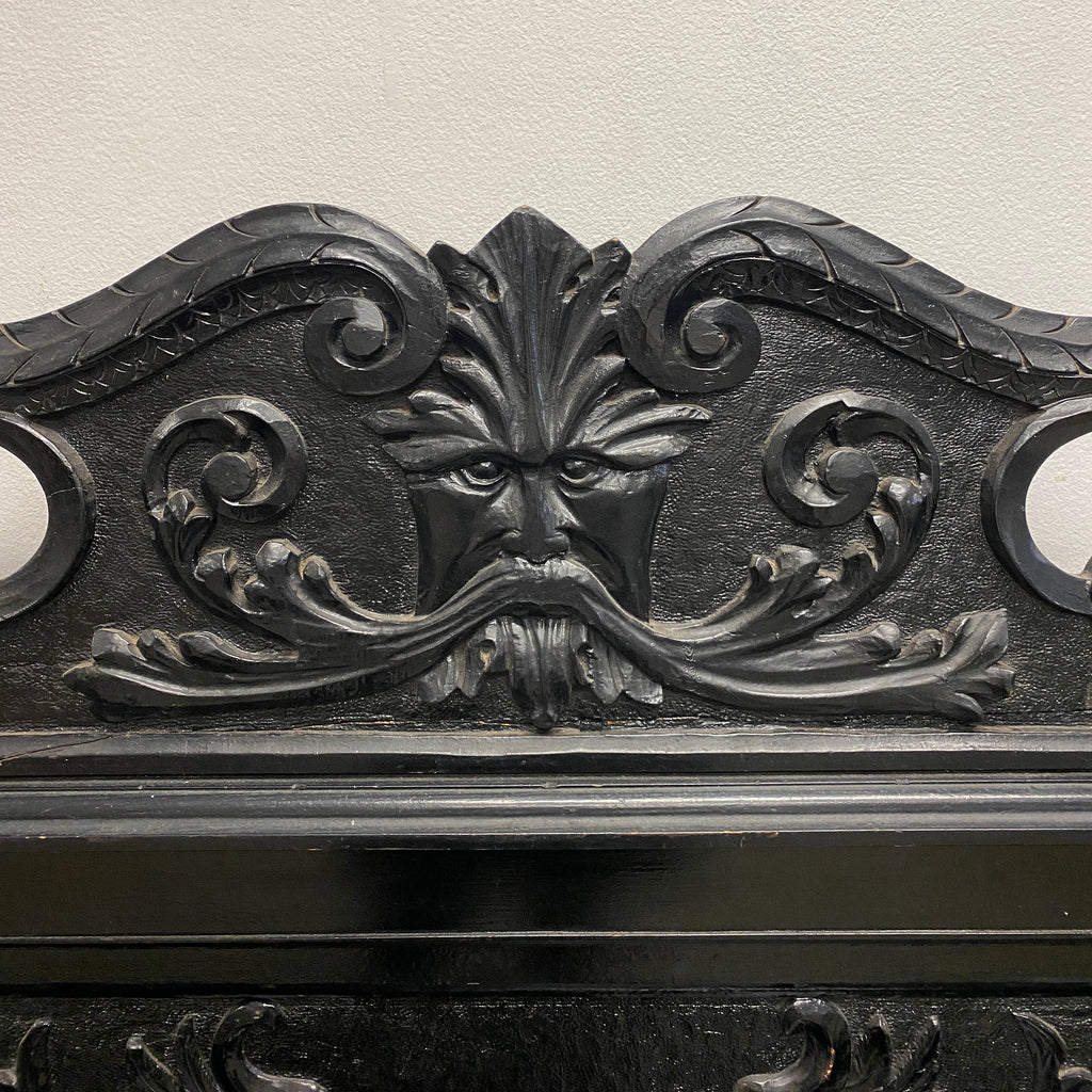Antique Neo Renaissance Revival Gothic Carved Bench Seat