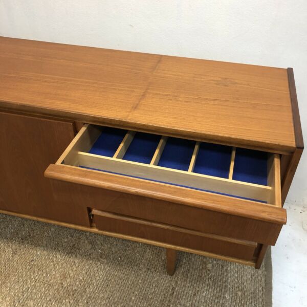Restored Mid Century Modern ‘Parker’ Lip Handle Sideboard