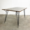 Restored Mid Century Australian Metal Rod Maple Dining Table