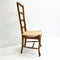 Set Of 4 French Provincial Style Rush Seat Ladder Back Dining Chairs