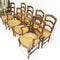 Set 8 Hand Carved Rush Seated French Provincial Style Dining Chairs