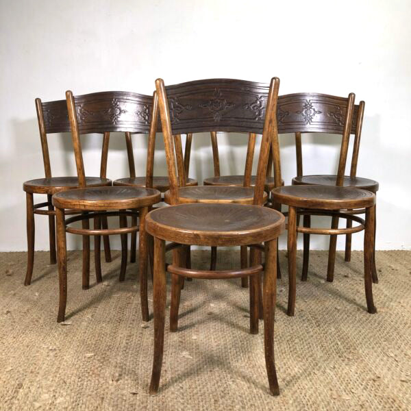 Set of 10 Antique Bentwood Chairs Jacob & Joseph Kohn Austria