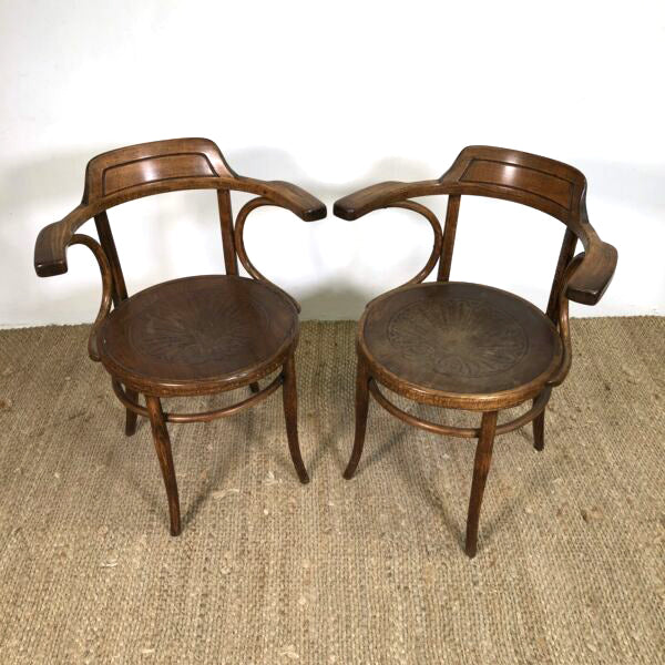 Set of 10 Antique Bentwood Chairs Jacob & Joseph Kohn Austria