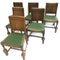 Six Art Deco Oak Dining Chairs