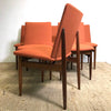 Six Parker Mid Century Slab Back Dining Chairs - New Upholstery