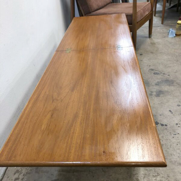 Sleigh Leg Extension Mid Century Coffee Table