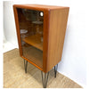 Mid Century Danish Dyrlund Teak Entertainment Display Cabinet