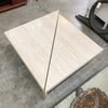 Split Sectional Travertine Coffee Table