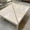 Split Sectional Travertine Coffee Table