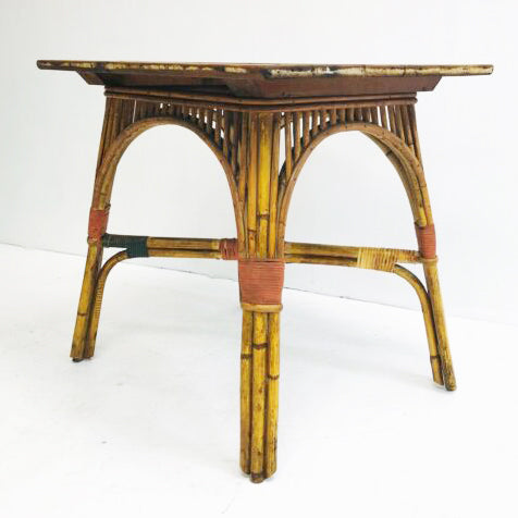 Stunning Antique Restored Cane Table