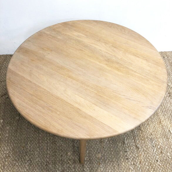 Stunning Danish Round Coffee Table By Hans Wegner