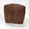 Suede leather ottoman