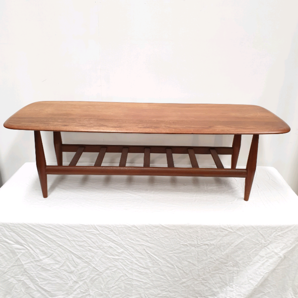 TH Brown Teak Coffee Table