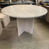Gorgeous Travertine Dining Table on a Pedestal Base