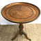 Beautiful Vintage Bowl Shaped Wine Table With Brass Mounts