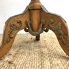 Beautiful Vintage Bowl Shaped Wine Table With Brass Mounts