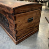 Vintage Carved Pine Oregon Trunk Chest