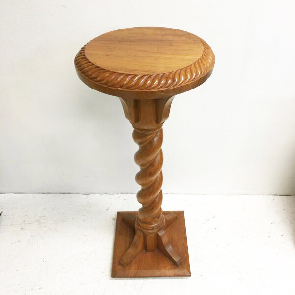 Vintage Barley Twist Cedar Pedestal