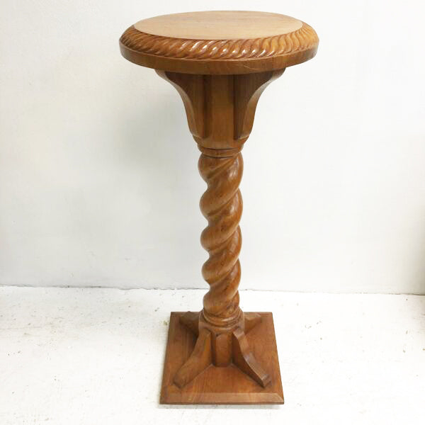 Vintage Barley Twist Cedar Pedestal