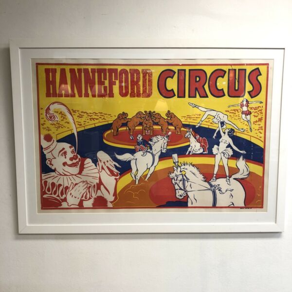 Vintage Framed numbered Hanneford Circus Poster