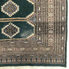 Vintage Hand Knotted Green Persian Wool Rug