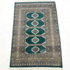Vintage Hand Knotted Green Persian Wool Rug