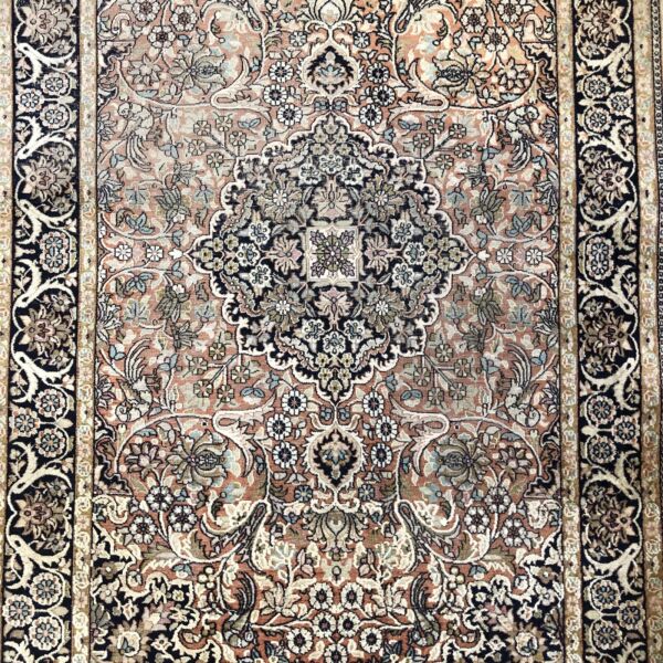 Vintage Hand Made Silk Rug